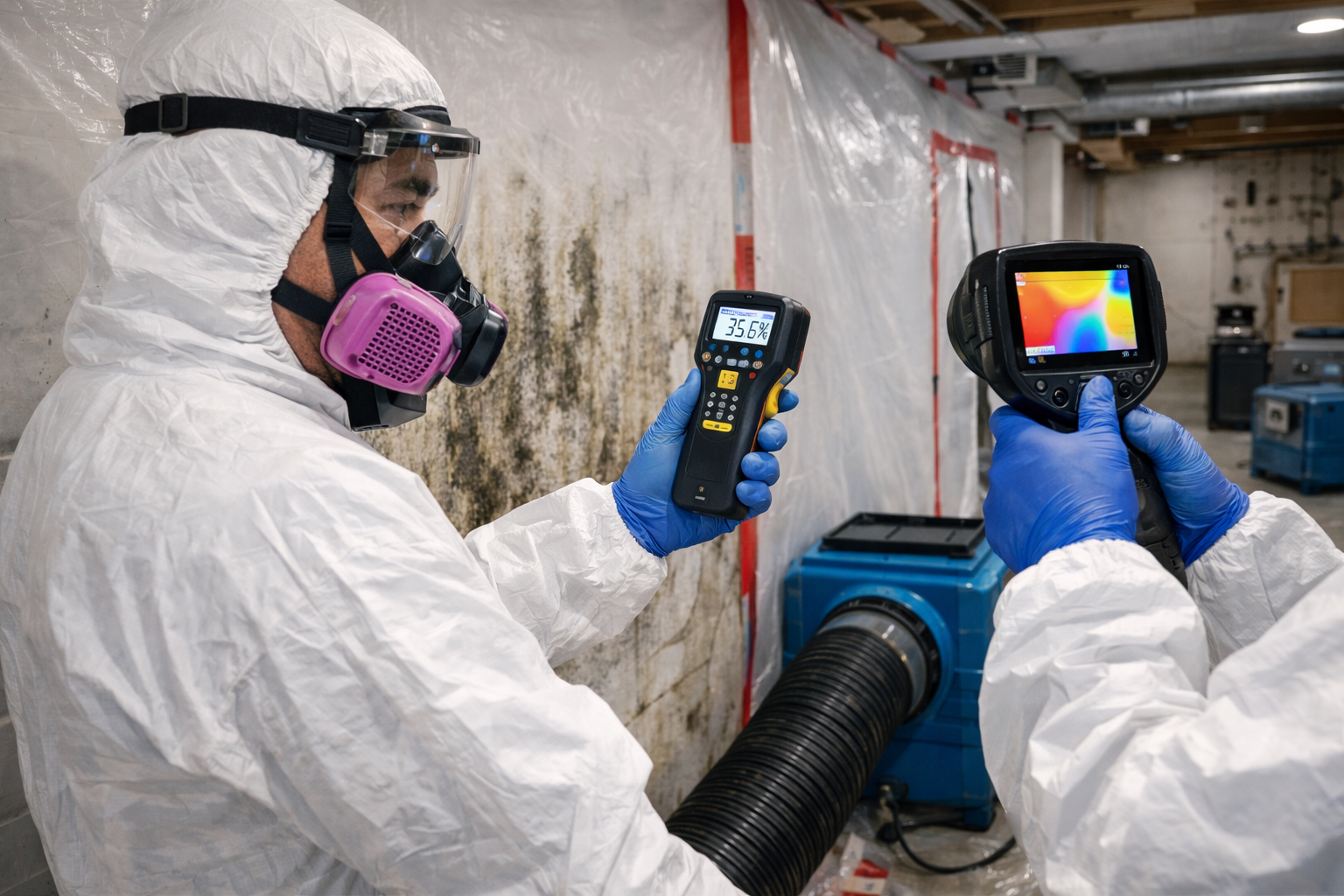 Mold inspection in Minnetonka basement
